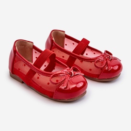 Sapatilhas infantis com laço, Jellema vermelho 2