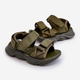 Sandálias infantis com fecho de velcro, Orretta verde 1