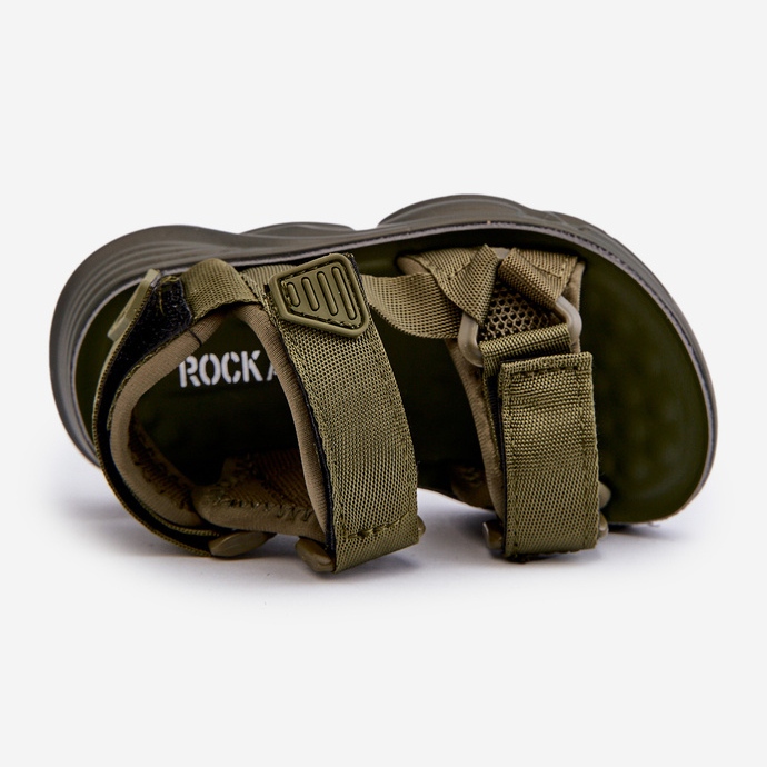 Sandálias infantis com fecho de velcro, Orretta verde 2