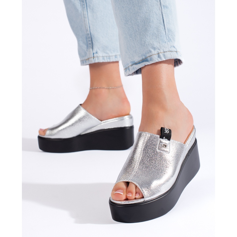 Salto plataforma prateado prata 1