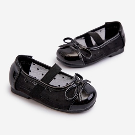 Sapatilhas infantis com laço, Jellema Preto 2