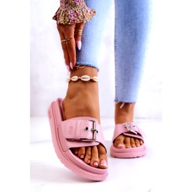 Chinelos Clássicos com Fivela Big Star JJ274A308 Rosa 1