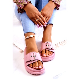 Chinelos Clássicos com Fivela Big Star JJ274A308 Rosa 3
