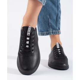 Seastar Tênis feminino preto vazado 1