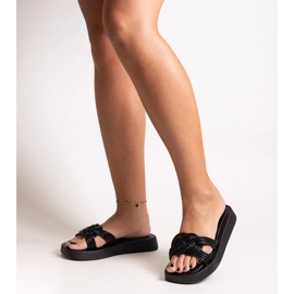 Chinelos de borracha preta da Ferrei preto 1