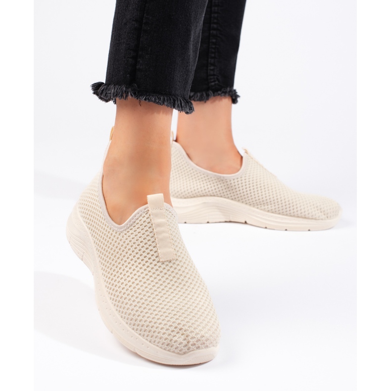 Calçado desportivo têxtil bege 1