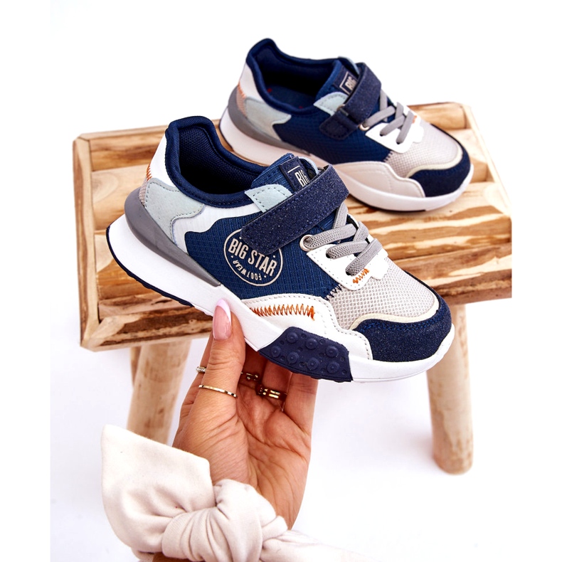 Tênis infantis Sistema de espuma de memória Big Star LL374225 azul marinho 3