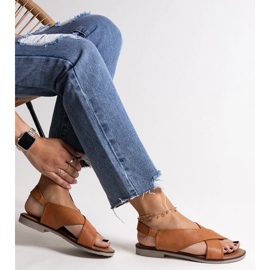 Sandália rasteira caramelo Duenna castanho 1