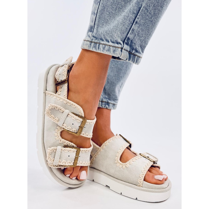 Sandálias plataforma Badey cinza 2