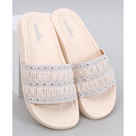 Chinelos femininos Diakis Beige bege 1