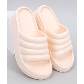 Sandálias de cunha de espuma Diames Bege 1