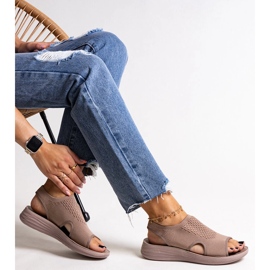 Sandálias plataforma marrom Rawia marrom castanho 1