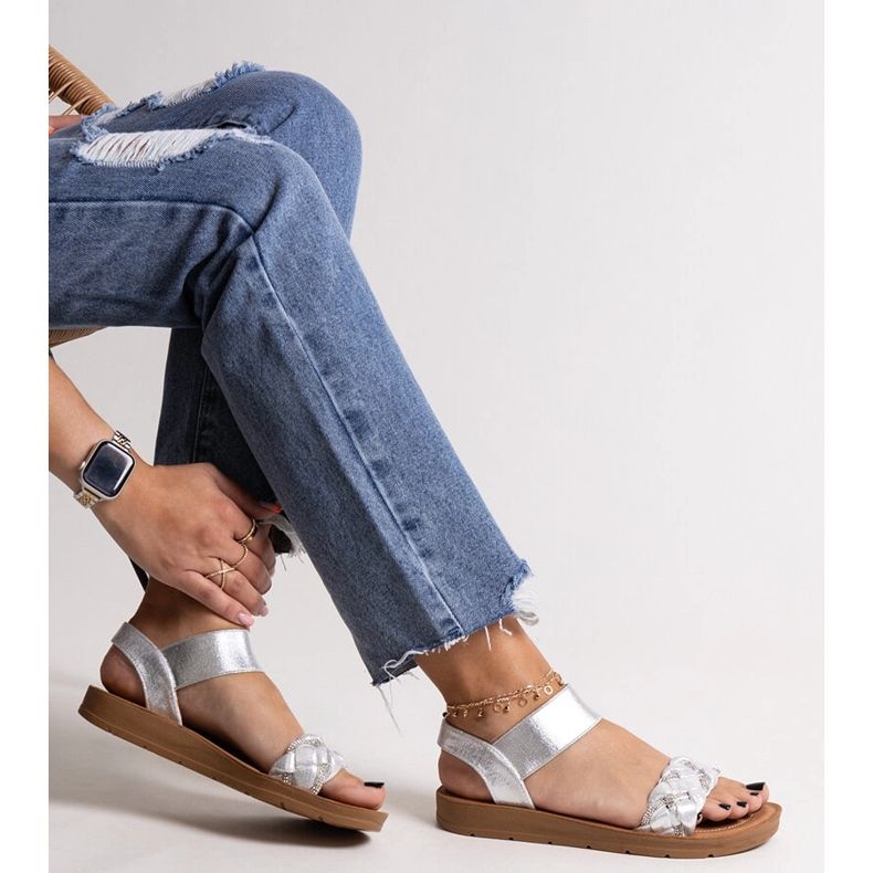 Sandálias Aldona prateadas prata 1