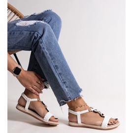 Sandálias trançadas brancas Izodora branco 1