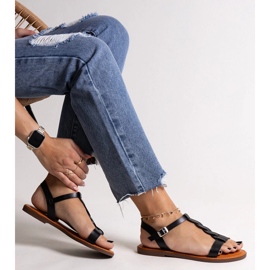 Sandálias rasteiras amaranto pretas preto 1