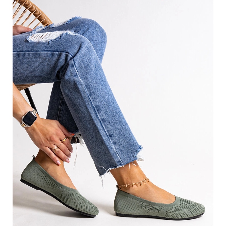 Sapatilhas de tecido verde da Yafia 1