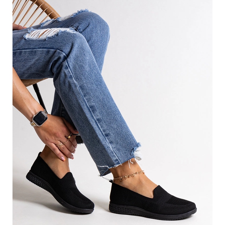 Tênis preto Abally slip-on 1