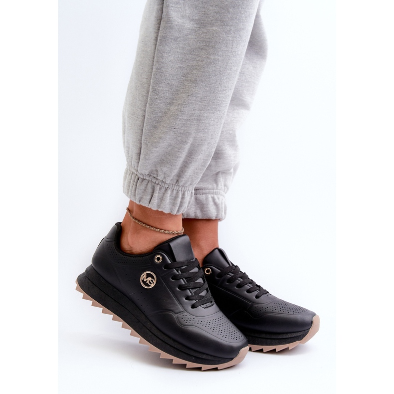 Tênis feminino plataforma preto Rottiana 1