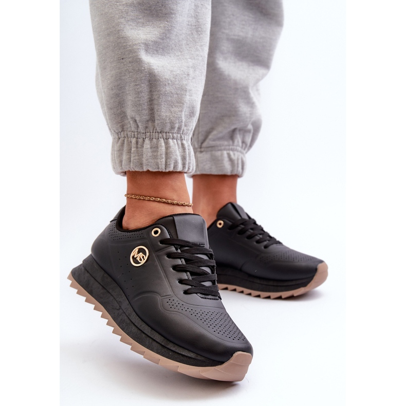 Tênis feminino plataforma preto Rottiana 2