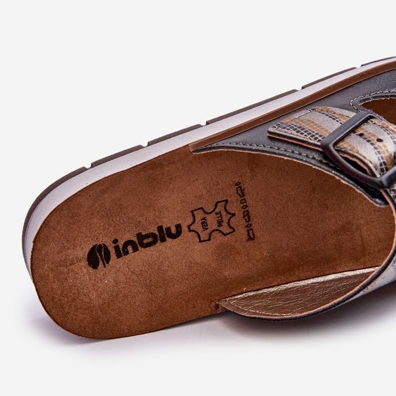 Chinelos femininos confortáveis ​​com fivelas Inblu CP000045 preto 1