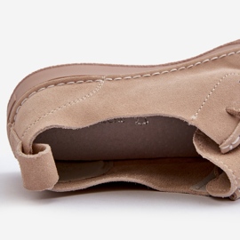 Sapatos femininos Sergio Leone SP021 camurça bege 2