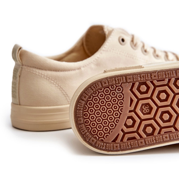 Tênis feminino liso baixo Big Star LL274061 bege 1