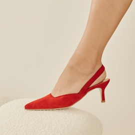 Marco Shoes Os chinelos de Emilian vermelho 2