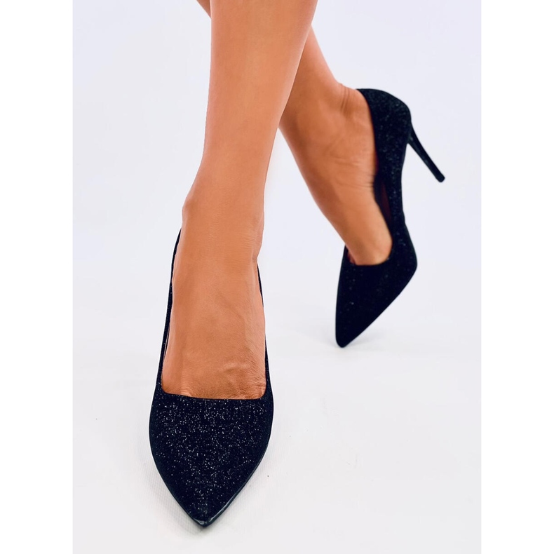 Saltos altos iridescentes de mulher Anabelle Black preto 1 Saltos altos iridescentes de mulher Anabelle Black preto 1