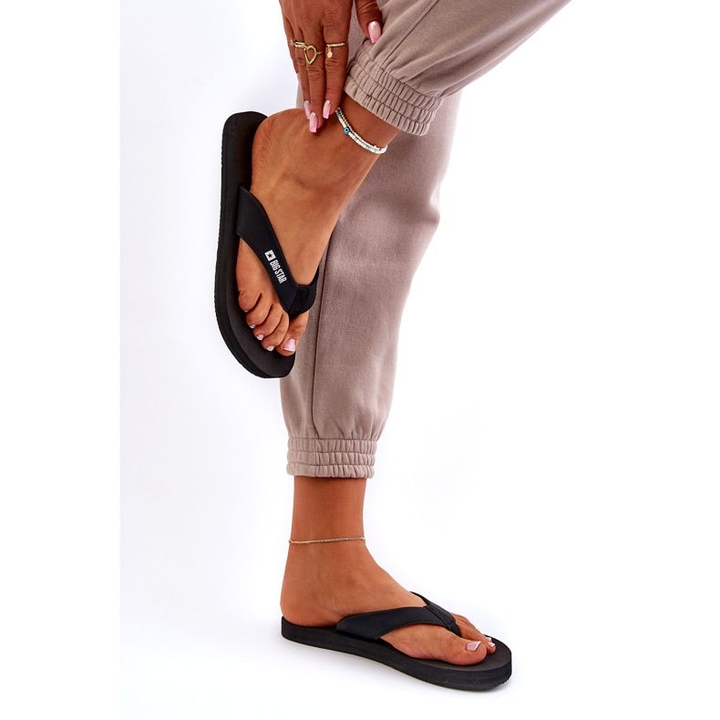 Chinelos leves de espuma femininos Big Star NN274A718 Preto 3