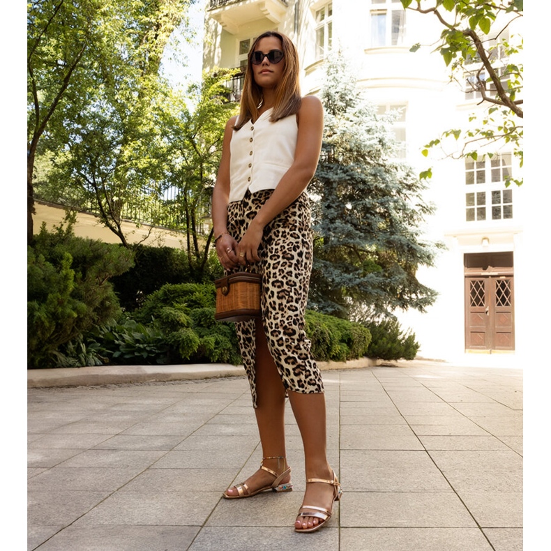 Sandálias rosa Rababa de salto baixo 2