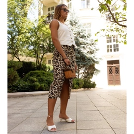 Mules brancos Maloua de salto baixo 1