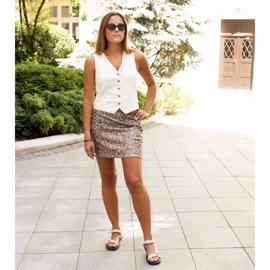 Sandálias bege de couro ecológico Nashida 2