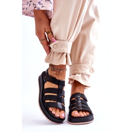 Sandálias femininas veganas de velcro ZAXY JJ285017 preto 1