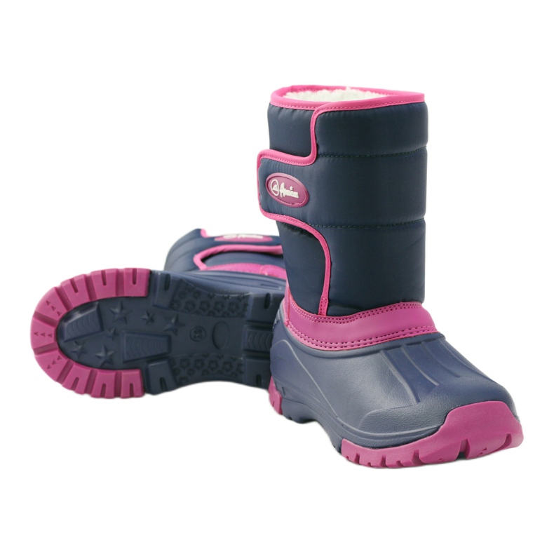 Botas de inverno superleves botas American Club azul marinho rosa 2