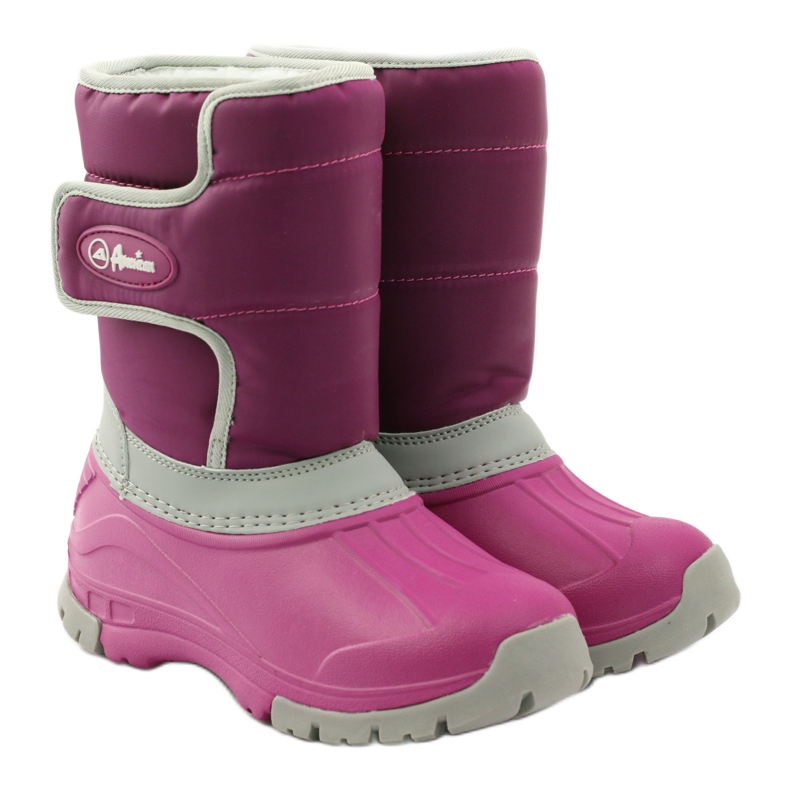 American Club Botas de inverno botas americanas superleves rosa cinza 4