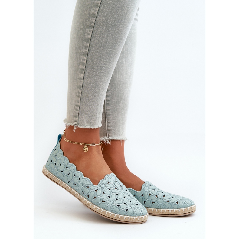 Sapatilhas femininas azuis Vennice florais deslizantes azul 1