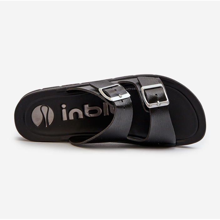 Chinelos femininos confortáveis ​​com fivelas Inblu CP000034 preto 1