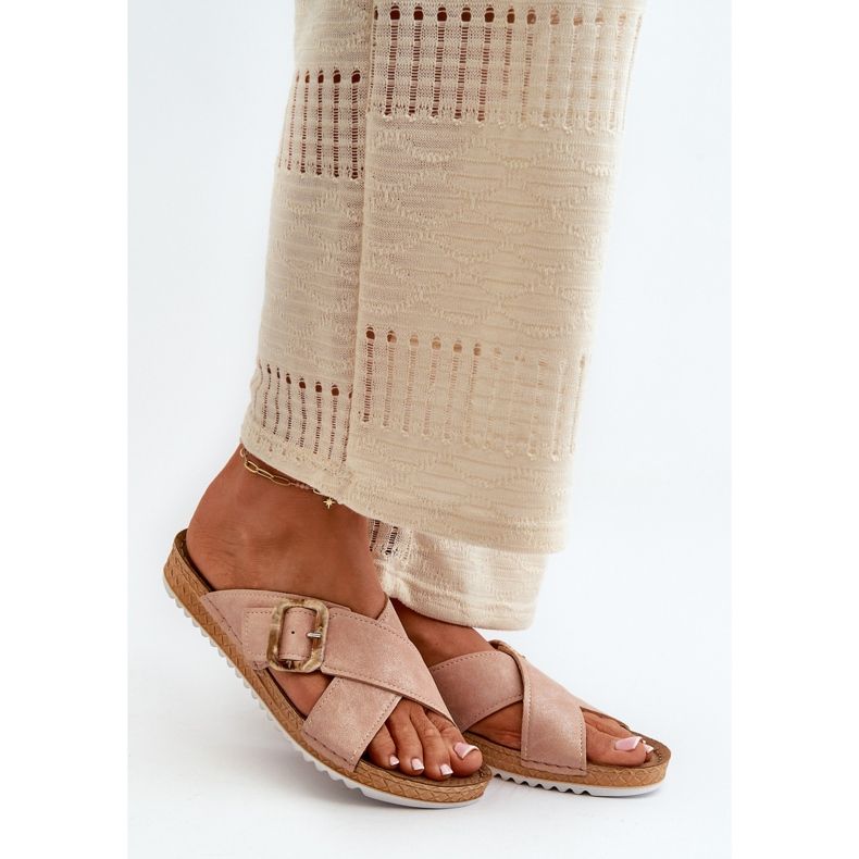 Chinelos femininos confortáveis com fivela Inblu VO000012 rosa claro 2 Chinelos femininos confortáveis com fivela Inblu VO000012 rosa claro 2