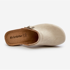 Tamancos femininos de salto baixo Inblu BL000004 Bege 1