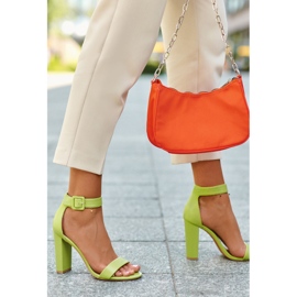 Sandálias Georgina Verde Neon com Salto Alto 1