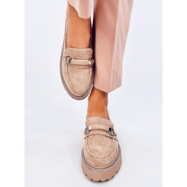 Mocassins de camurça Sheady Khaki com sola alta bege 1 Mocassins de camurça Sheady Khaki com sola alta bege 1
