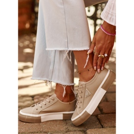 Tênis Baixo Feminino Marrom Enalae 1