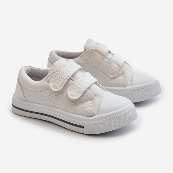 Tênis infantil com velcro Big Star NN374117 branco 1