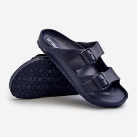 Chinelos masculinos de espuma leve com fivelas, azul marinho Avatara 2