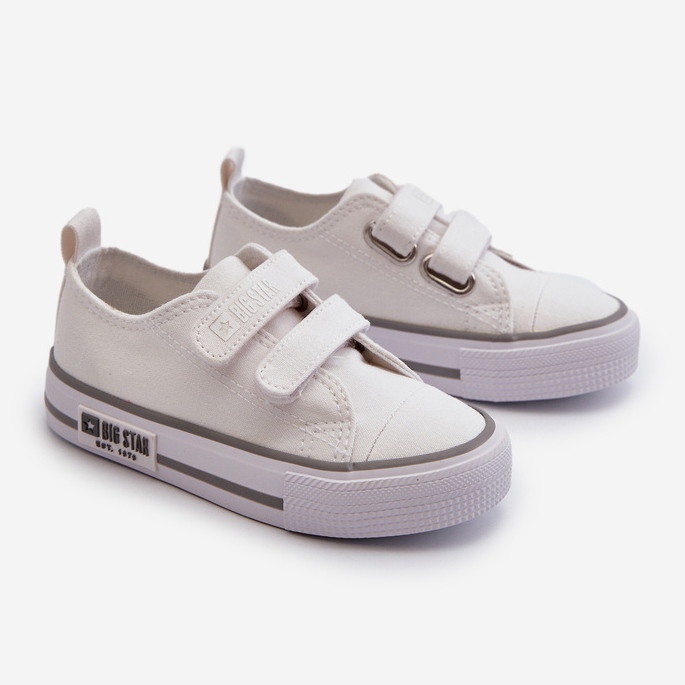 Tênis infantil com velcro Big Star LL374016 branco 1
