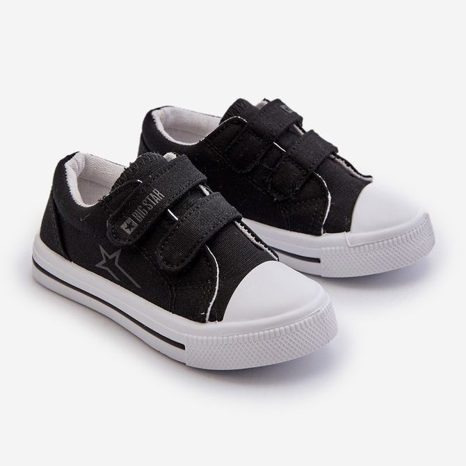 Tênis infantil com velcro Big Star NN374111 preto 1