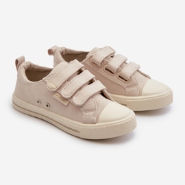 Tênis infantil com velcro Big Star NN374119 Bege 1