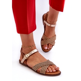 S.Barski MY923 Sandálias rasteiras femininas, marrom castanho 2