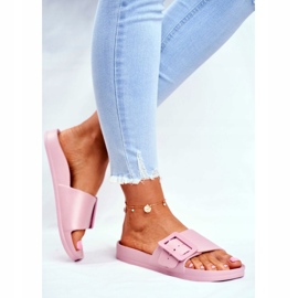 Chinelos femininos Big Star com fivela rosa FF274A387 2