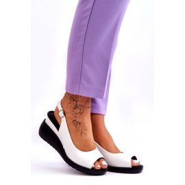 Sandálias femininas na cunha Sergio Leone Sk853 White branco 3